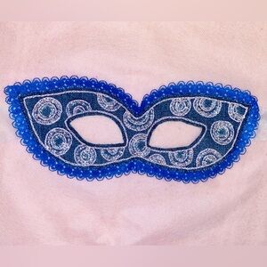 Blue Lace Masquerade Mask. Handmade